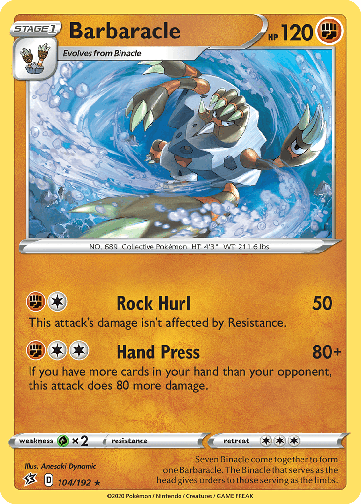 Barbaracle (104/192) [Sword & Shield: Rebel Clash] Pokemon Single Pokémon  | Multizone: Comics And Games