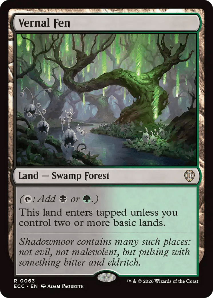 Vernal Fen [Lorwyn Eclipsed Commander] MTG Single Magic: The Gathering  | Multizone: Comics And Games