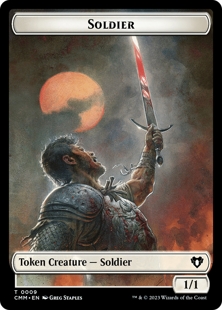 Soldier (0009) // Daretti, Scrap Savant Emblem Double-Sided Token [Commander Masters Tokens] MTG Single Magic: The Gathering  | Multizone: Comics And Games