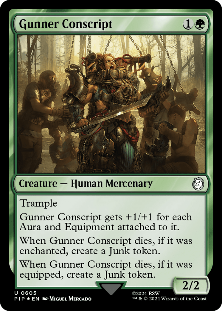 Gunner Conscript (Surge Foil) [Fallout] MTG Single Magic: The Gathering  | Multizone: Comics And Games