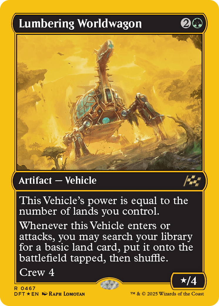 Lumbering Worldwagon (First-Place Foil) [Aetherdrift] MTG Single Magic: The Gathering  | Multizone: Comics And Games