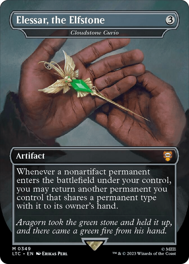 Elessar, the Elfstone - Cloudstone Curio (Surge Foil) [The Lord of the Rings: Tales of Middle-Earth Commander] MTG Single Magic: The Gathering  | Multizone: Comics And Games