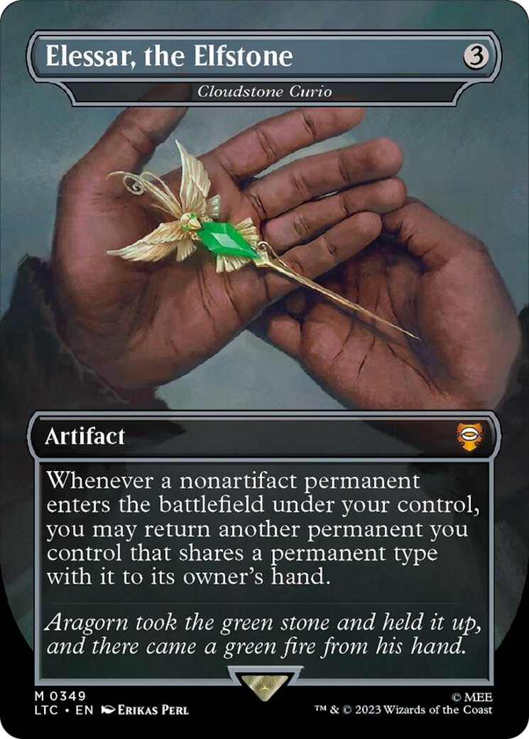 Elessar, the Elfstone - Cloudstone Curio (Surge Foil) [The Lord of the Rings: Tales of Middle-Earth Commander] | Multizone: Comics And Games