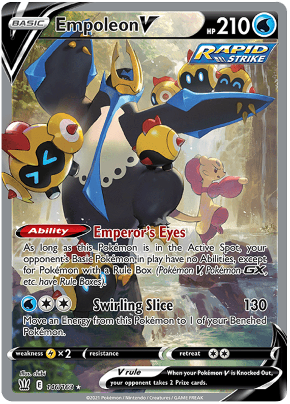 Empoleon V (146/163) [Sword & Shield: Battle Styles] Pokemon Single Pokémon  | Multizone: Comics And Games
