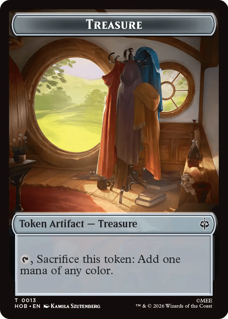 Elf // Treasure (0013) Double-Sided Token [The Hobbit Tokens] MTG Single Magic: The Gathering  | Multizone: Comics And Games