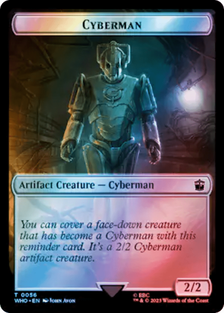 Fish // Cyberman Double-Sided Token (Surge Foil) [Doctor Who Tokens] MTG Single Magic: The Gathering  | Multizone: Comics And Games