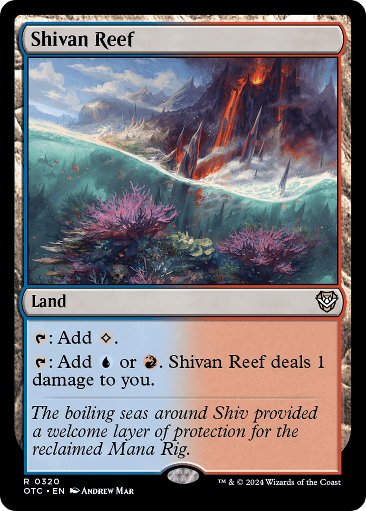 Shivan Reef [Outlaws of Thunder Junction Commander] MTG Single Magic: The Gathering  | Multizone: Comics And Games