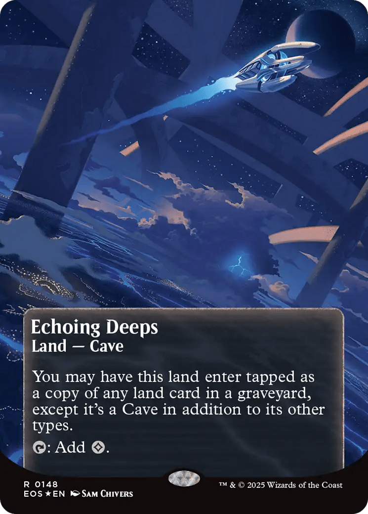 Echoing Deeps (0148) (Borderless) (Galaxy Foil) [Edge of Eternities: Stellar Sights] MTG Single Magic: The Gathering  | Multizone: Comics And Games