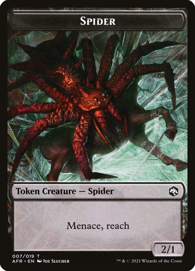 Spider // Zombie Double-Sided Token [Dungeons & Dragons: Adventures in the Forgotten Realms Tokens] MTG Single Magic: The Gathering  | Multizone: Comics And Games