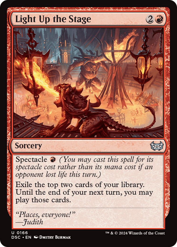 Light Up the Stage [Duskmourn: House of Horror Commander] MTG Single Magic: The Gathering  | Multizone: Comics And Games