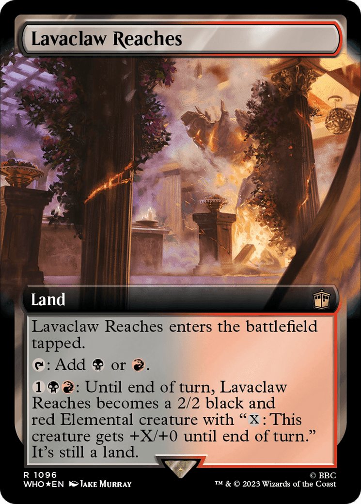 Lavaclaw Reaches (Extended Art) (Surge Foil) [Doctor Who] MTG Single Magic: The Gathering  | Multizone: Comics And Games