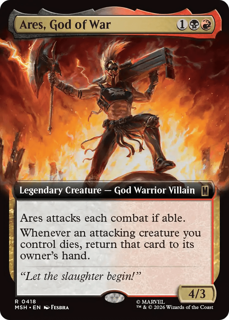 Ares, God of War (Extended Art) [Marvel Super Heroes] MTG Single Magic: The Gathering  | Multizone: Comics And Games