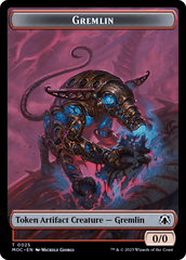 Treasure // Gremlin Double-Sided Token [March of the Machine Commander Tokens] MTG Single Magic: The Gathering  | Multizone: Comics And Games