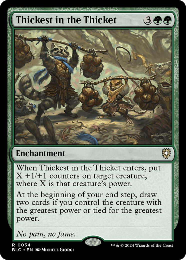 Thickest in the Thicket [Bloomburrow Commander] MTG Single Magic: The Gathering  | Multizone: Comics And Games