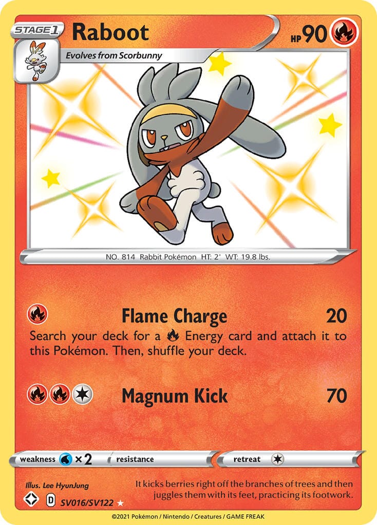 Raboot (SV016/SV122) [Sword & Shield: Shining Fates] Pokemon Single Pokémon  | Multizone: Comics And Games