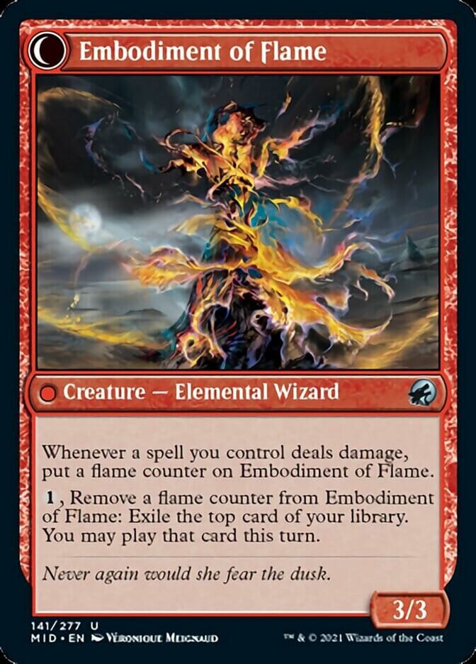 Flame Channeler // Embodiment of Flame [Innistrad: Midnight Hunt] MTG Single Magic: The Gathering  | Multizone: Comics And Games