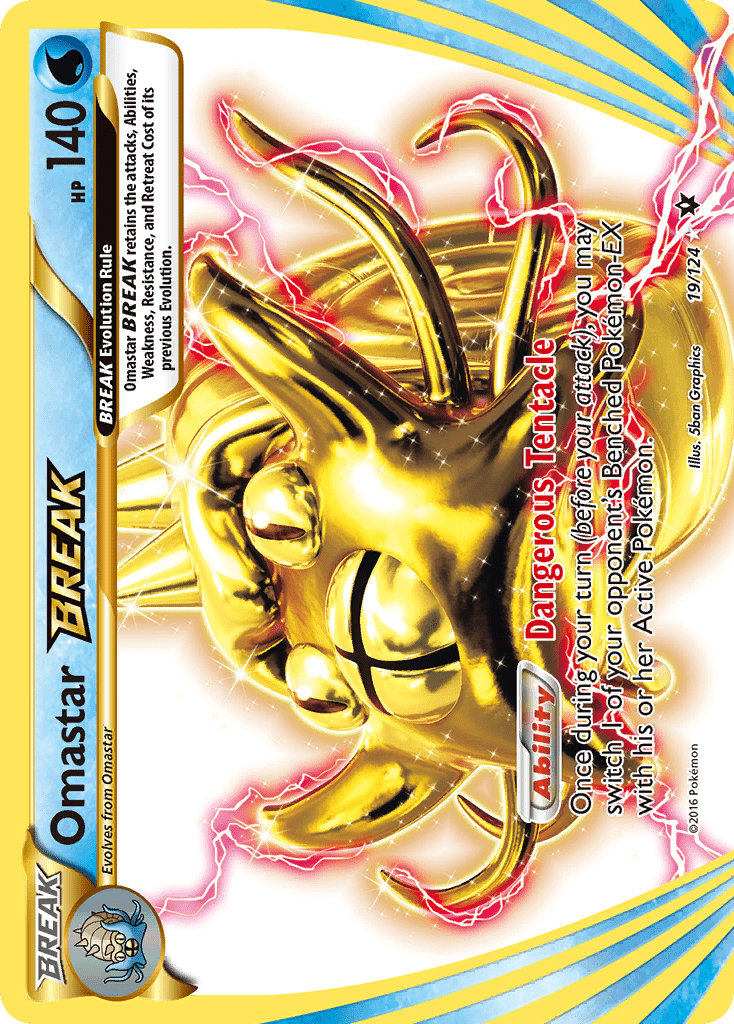 Omastar BREAK (19/124) [XY: Fates Collide] Pokemon Single Pokémon  | Multizone: Comics And Games