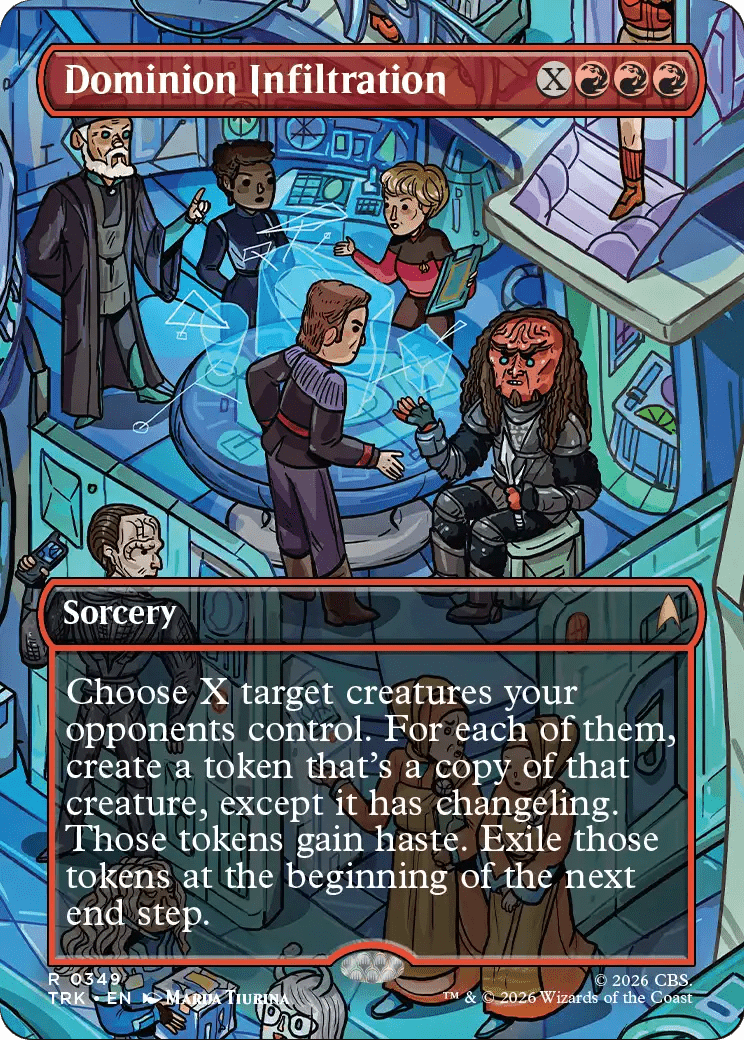 Dominion Infiltration (Borderless) [Star Trek] MTG Single Magic: The Gathering  | Multizone: Comics And Games