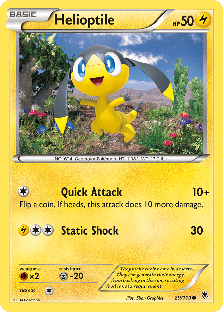Helioptile (29/119) [XY: Phantom Forces] Pokemon Single Pokémon  | Multizone: Comics And Games