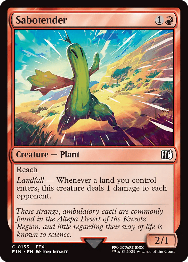 Sabotender [FINAL FANTASY] MTG Single Magic: The Gathering  | Multizone: Comics And Games