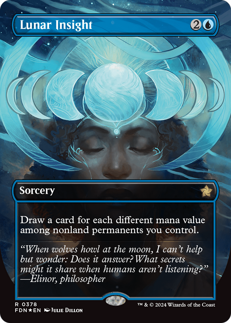 Lunar Insight (Borderless) (Mana Foil) [Foundations] | Multizone: Comics And Games