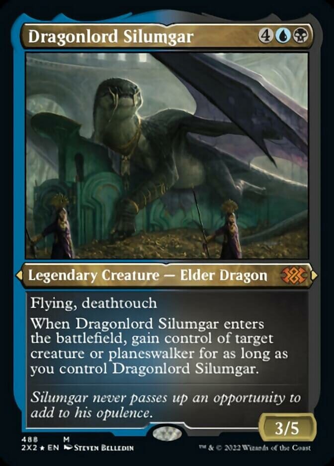 Dragonlord Silumgar (Foil Etched) [Double Masters 2022] MTG Single Magic: The Gathering  | Multizone: Comics And Games