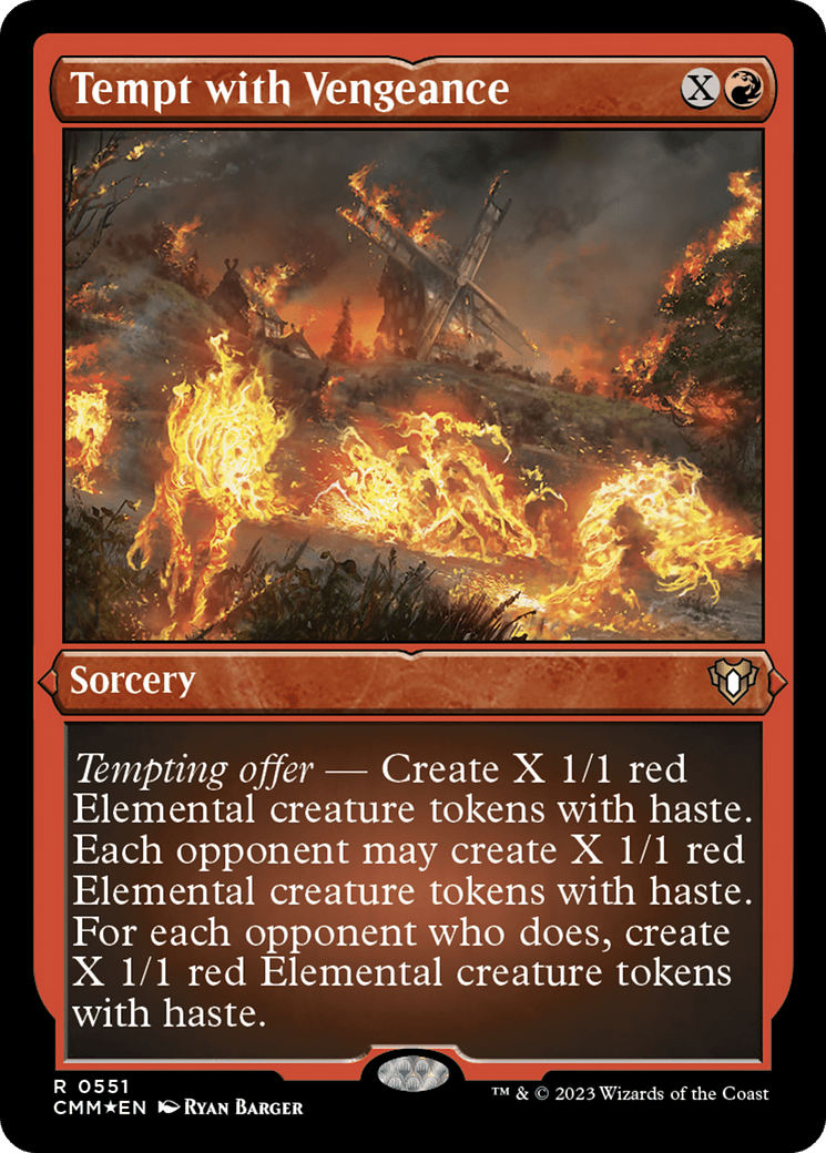 Tempt with Vengeance (Foil Etched) [Commander Masters] MTG Single Magic: The Gathering  | Multizone: Comics And Games