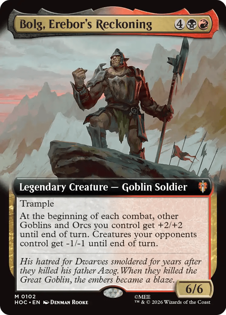 Bolg, Erebor's Reckoning (Extended Art) [The Hobbit: Eternal-Legal] MTG Single Magic: The Gathering  | Multizone: Comics And Games