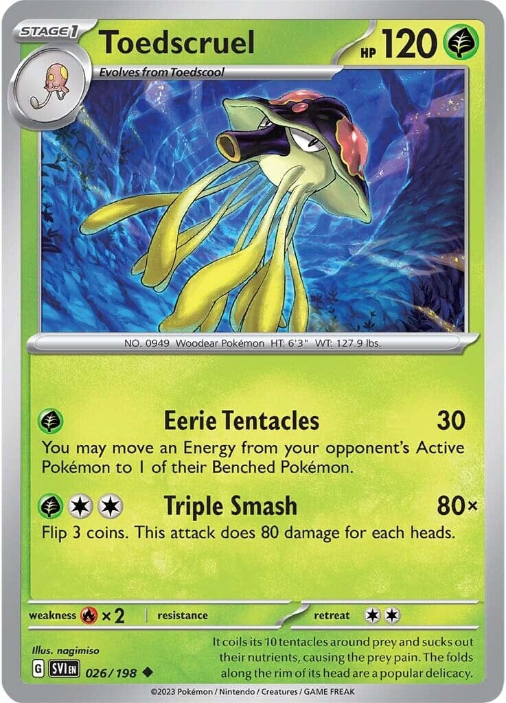 Toedscruel (026/198) [Scarlet & Violet: Base Set] Pokemon Single Pokémon  | Multizone: Comics And Games