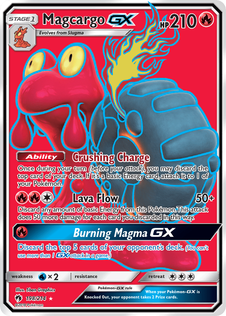 Magcargo GX (198/214) [Sun & Moon: Lost Thunder] Pokemon Single Pokémon  | Multizone: Comics And Games
