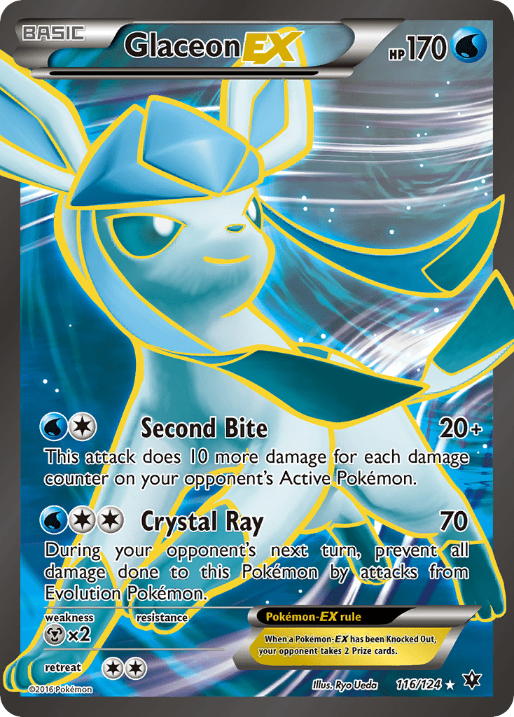 Glaceon EX (116/124) [XY: Fates Collide] Pokemon Single Pokémon  | Multizone: Comics And Games