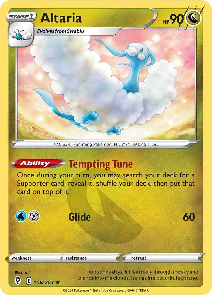 Altaria (106/203) [Sword & Shield: Evolving Skies] Pokemon Single Pokémon  | Multizone: Comics And Games