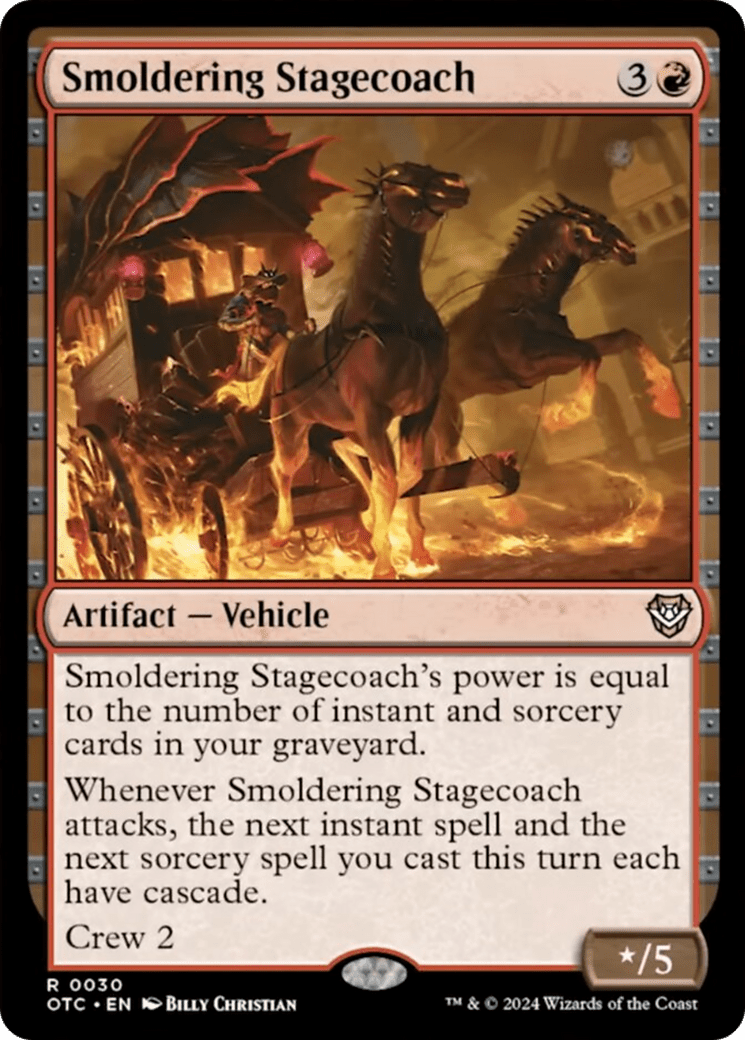 Smoldering Stagecoach [Outlaws of Thunder Junction Commander] MTG Single Magic: The Gathering  | Multizone: Comics And Games