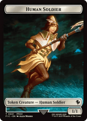 Human Soldier // Hero (0008) Double-Sided Token [FINAL FANTASY Commander Tokens] MTG Single Magic: The Gathering  | Multizone: Comics And Games