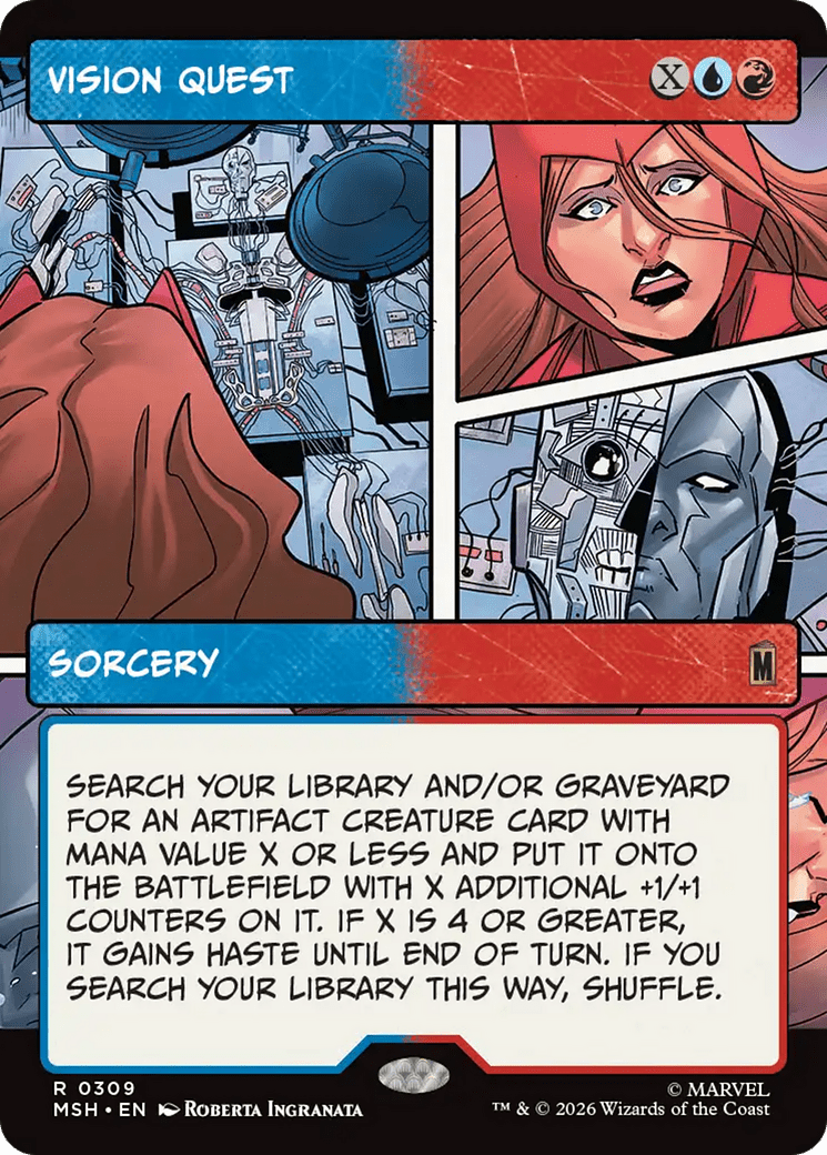 Vision Quest (Borderless) [Marvel Super Heroes] MTG Single Magic: The Gathering  | Multizone: Comics And Games