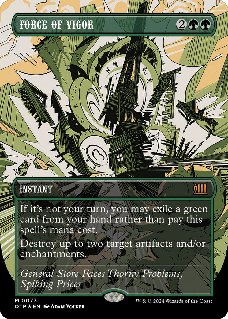 Force of Vigor (Textured Foil) [Outlaws of Thunder Junction: Breaking News] MTG Single Magic: The Gathering  | Multizone: Comics And Games