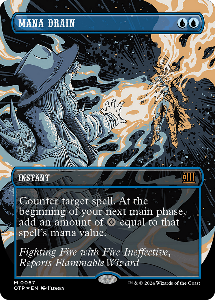 Mana Drain (Textured Foil) [Outlaws of Thunder Junction: Breaking News] MTG Single Magic: The Gathering  | Multizone: Comics And Games