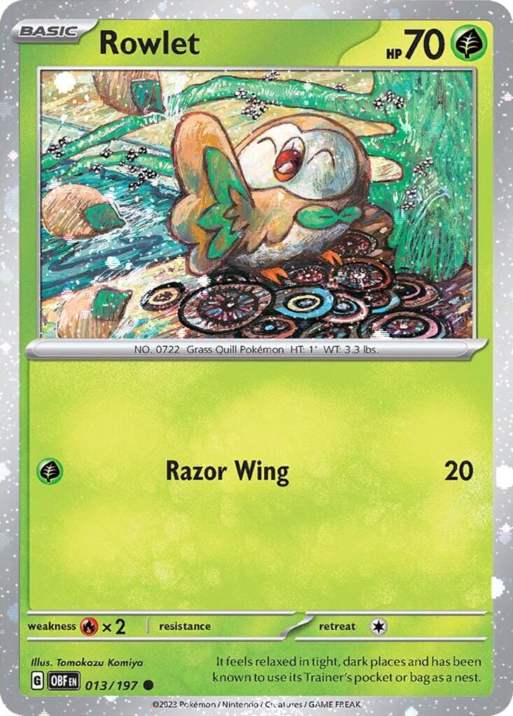 Rowlet (013/197) (Cosmos Holo) [Miscellaneous Cards] Pokemon Single Pokémon  | Multizone: Comics And Games