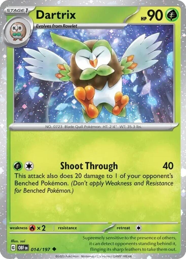 Dartrix (014/197) (Cosmos Holo) [Miscellaneous Cards] Pokemon Single Pokémon  | Multizone: Comics And Games