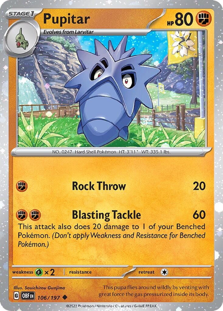 Pupitar (106/197) (Cosmos Holo) [Miscellaneous Cards] Pokemon Single Pokémon  | Multizone: Comics And Games