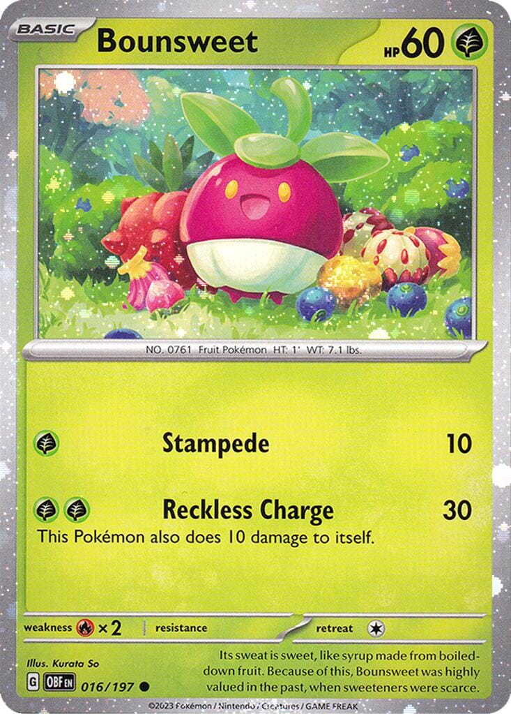 Bounsweet (016/197) (Cosmos Holo) [Miscellaneous Cards] Pokemon Single Pokémon  | Multizone: Comics And Games