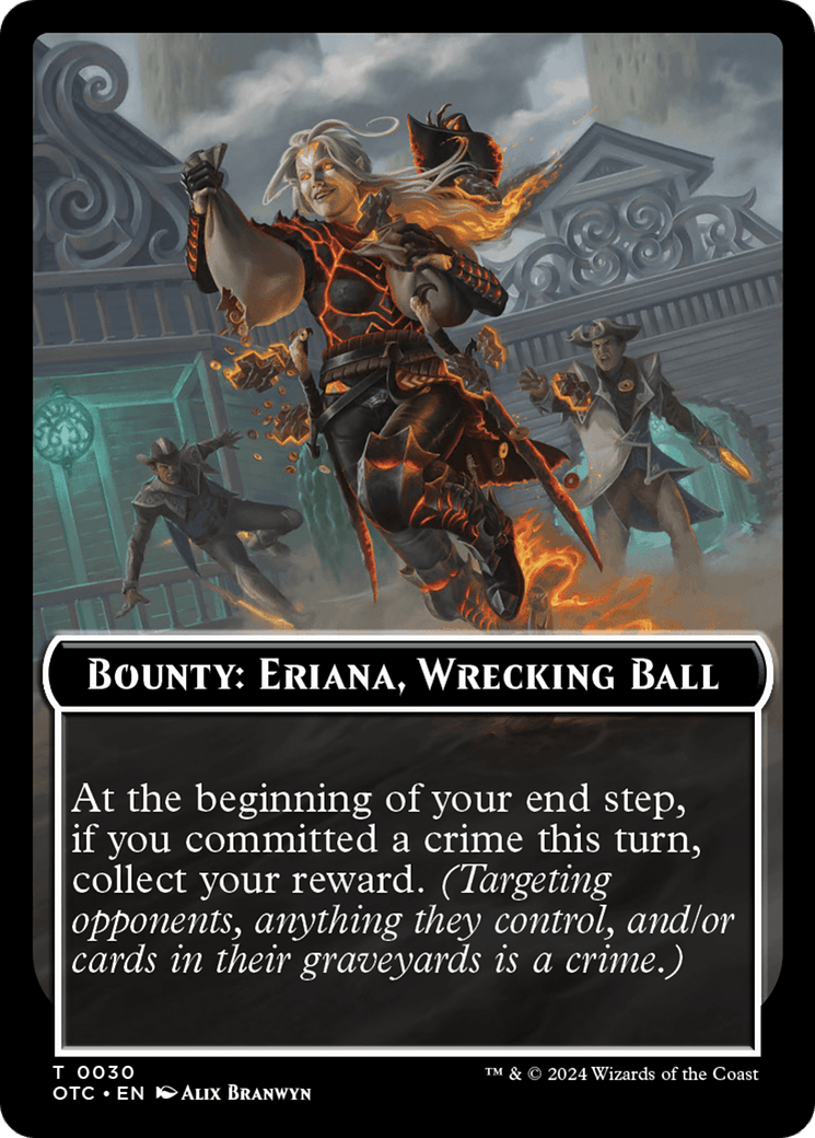 Bounty: Eriana, Wrecking Ball // Bounty Rules Double-Sided Token [Outlaws of Thunder Junction Commander Tokens] MTG Single Magic: The Gathering  | Multizone: Comics And Games