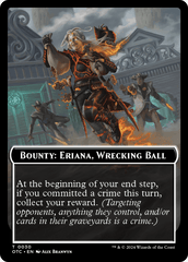 Bounty: Eriana, Wrecking Ball // Bounty Rules Double-Sided Token [Outlaws of Thunder Junction Commander Tokens] MTG Single Magic: The Gathering  | Multizone: Comics And Games