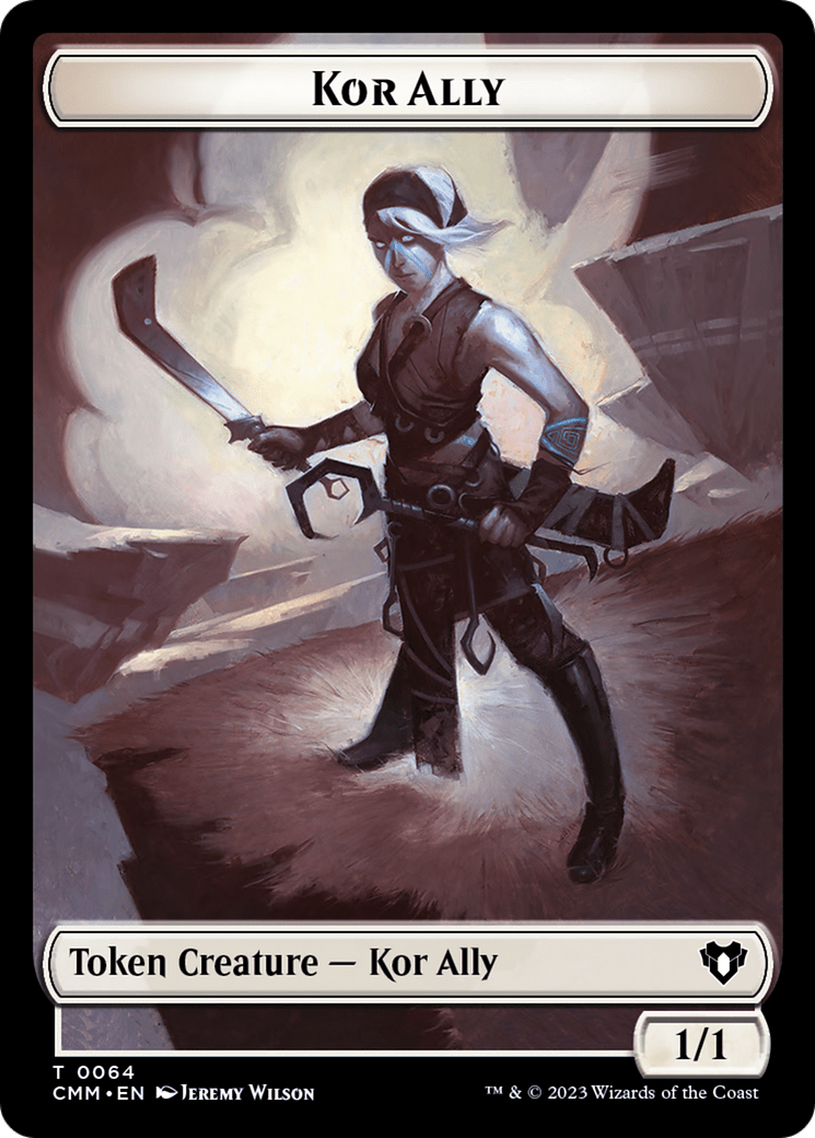 Dragon // Kor Ally Double-Sided Token [Commander Masters Tokens] MTG Single Magic: The Gathering  | Multizone: Comics And Games