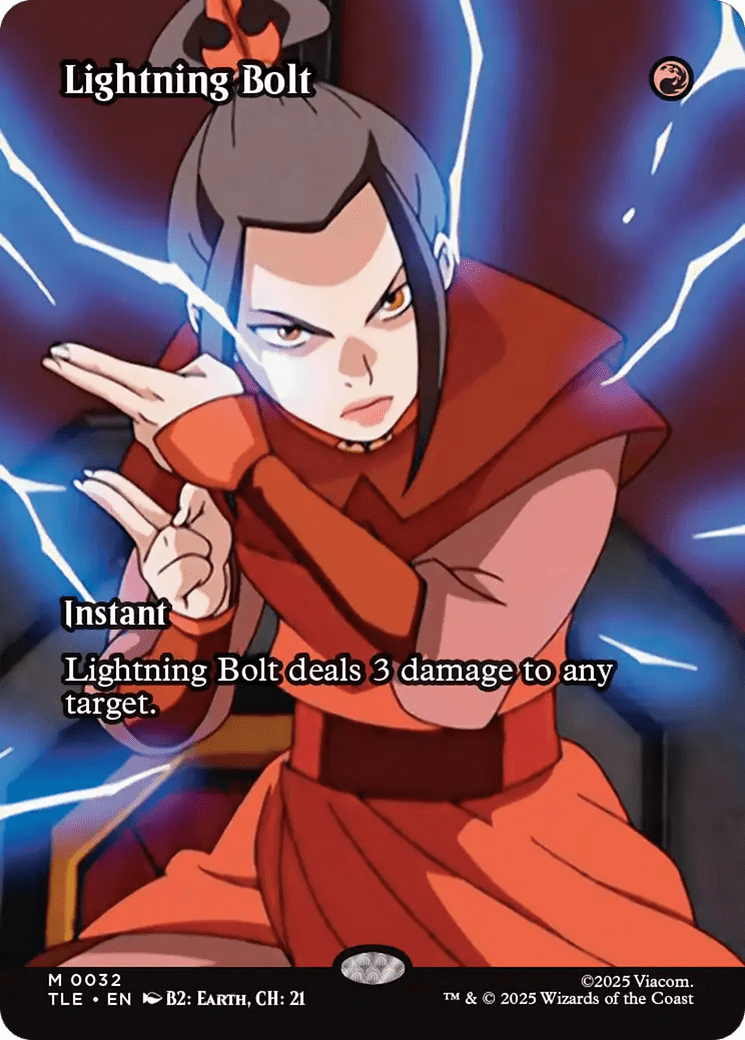Lightning Bolt (Borderless) [Avatar: The Last Airbender: Eternal-Legal] MTG Single Magic: The Gathering  | Multizone: Comics And Games