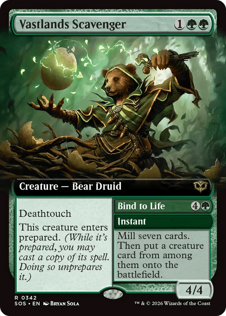 Vastlands Scavenger (Extended Art) [Secrets of Strixhaven] MTG Single Magic: The Gathering  | Multizone: Comics And Games