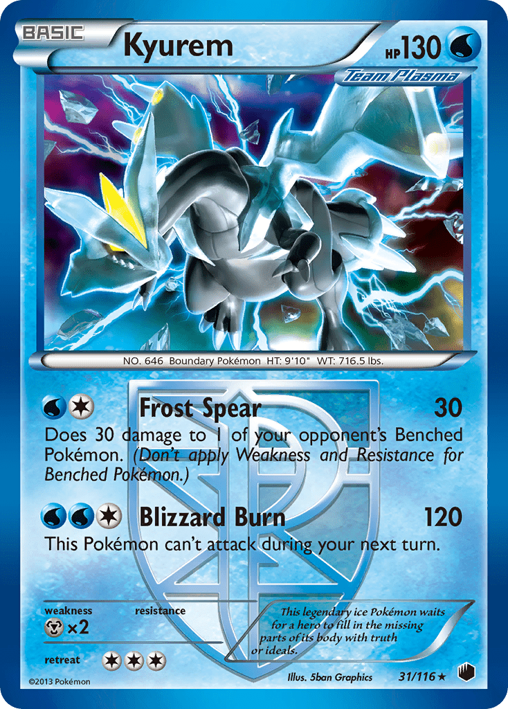 Kyurem (31/116) [Black & White: Plasma Freeze] Pokemon Single Pokémon  | Multizone: Comics And Games