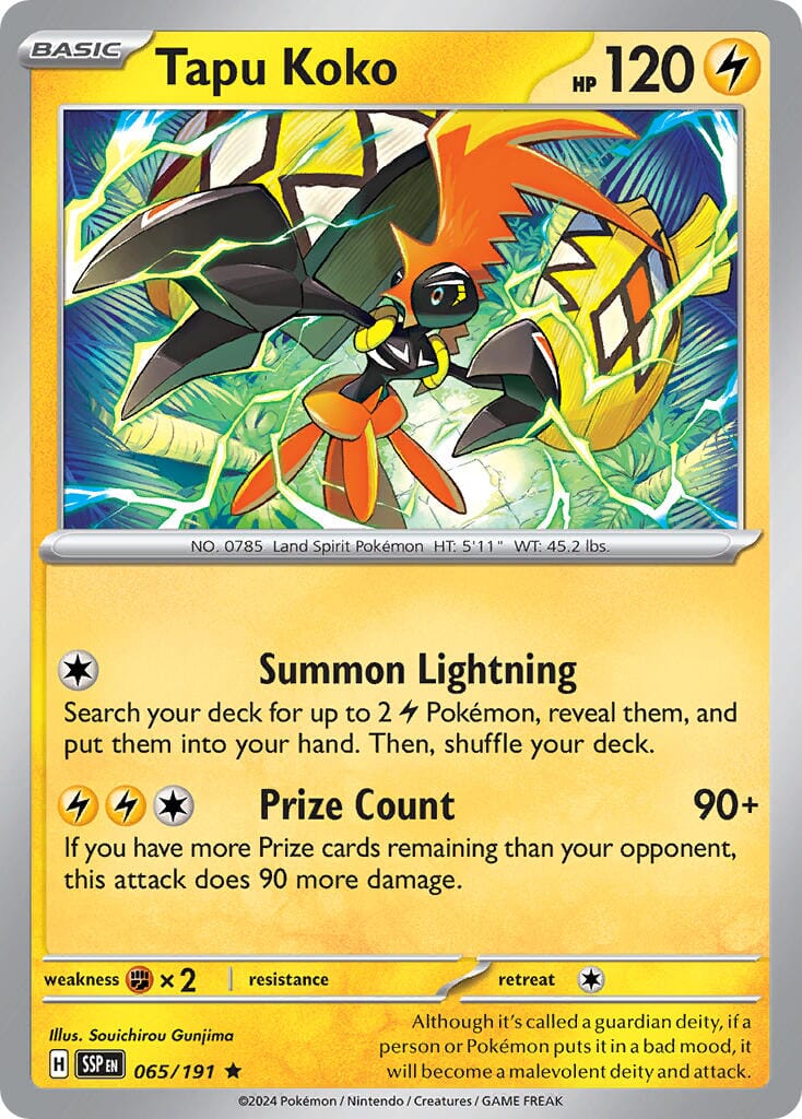 Tapu Koko (065/191) (Theme Deck Exclusive) [Scarlet & Violet: Surging Sparks] Pokemon Single Pokémon  | Multizone: Comics And Games