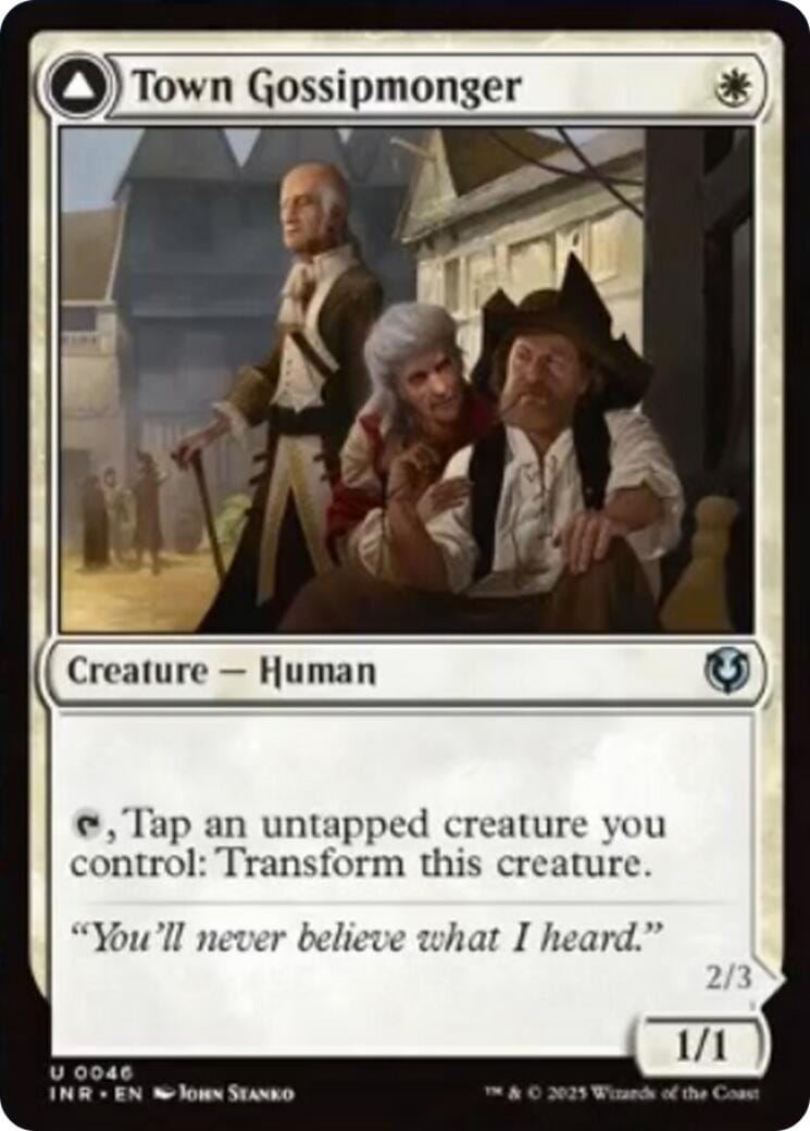 Town Gossipmonger // Incited Rabble [Innistrad Remastered] MTG Single Magic: The Gathering  | Multizone: Comics And Games