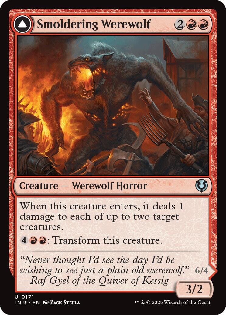 Smoldering Werewolf // Erupting Dreadwolf [Innistrad Remastered] MTG Single Magic: The Gathering  | Multizone: Comics And Games